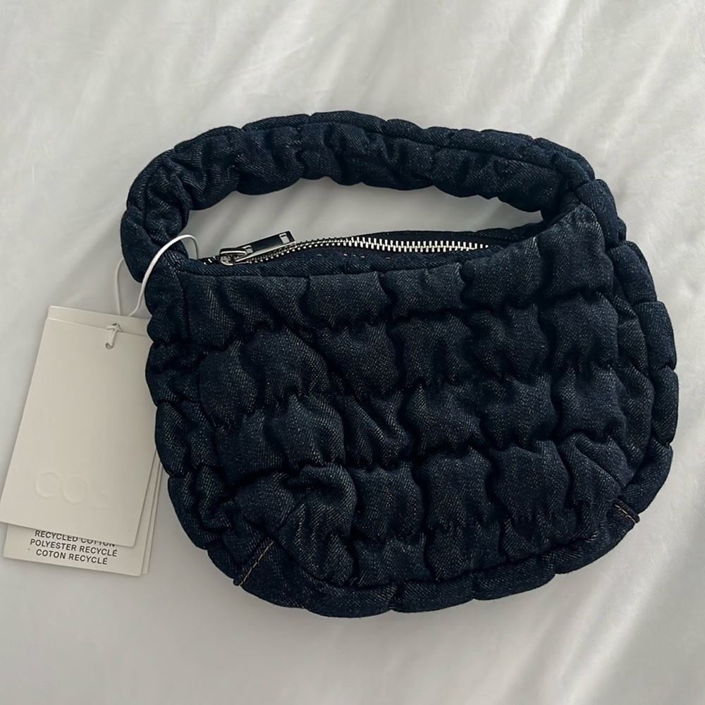 COS Denim Quilted Micro Bag